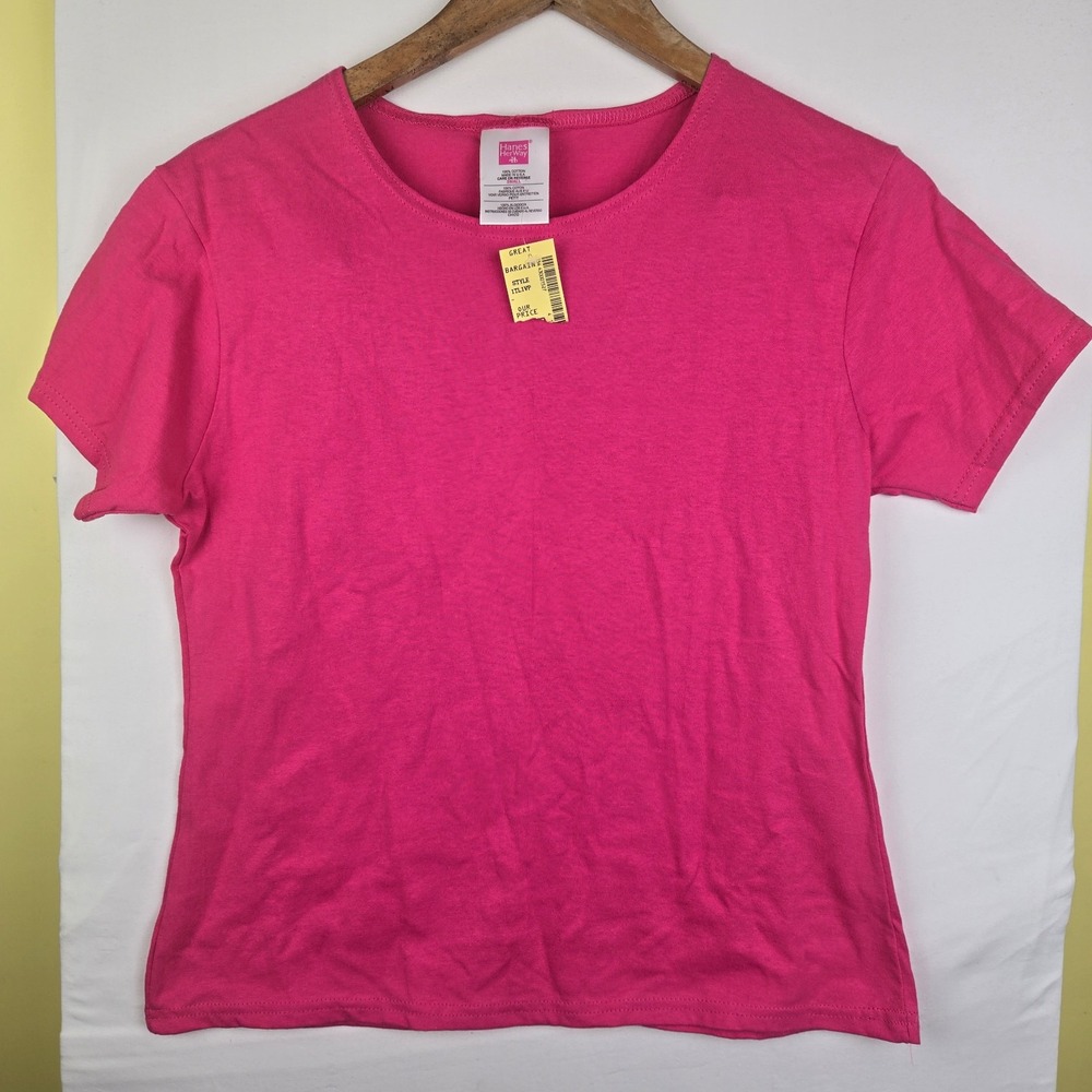 Vintage Hanes Her Way pink tshirt cotton sz small